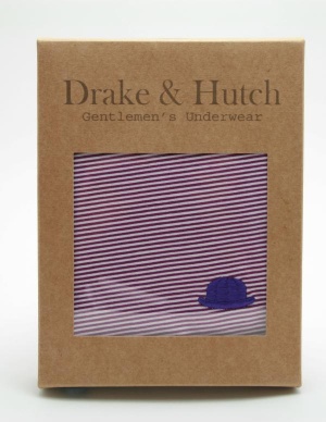 Purple Fine Stripe Boxer Brief