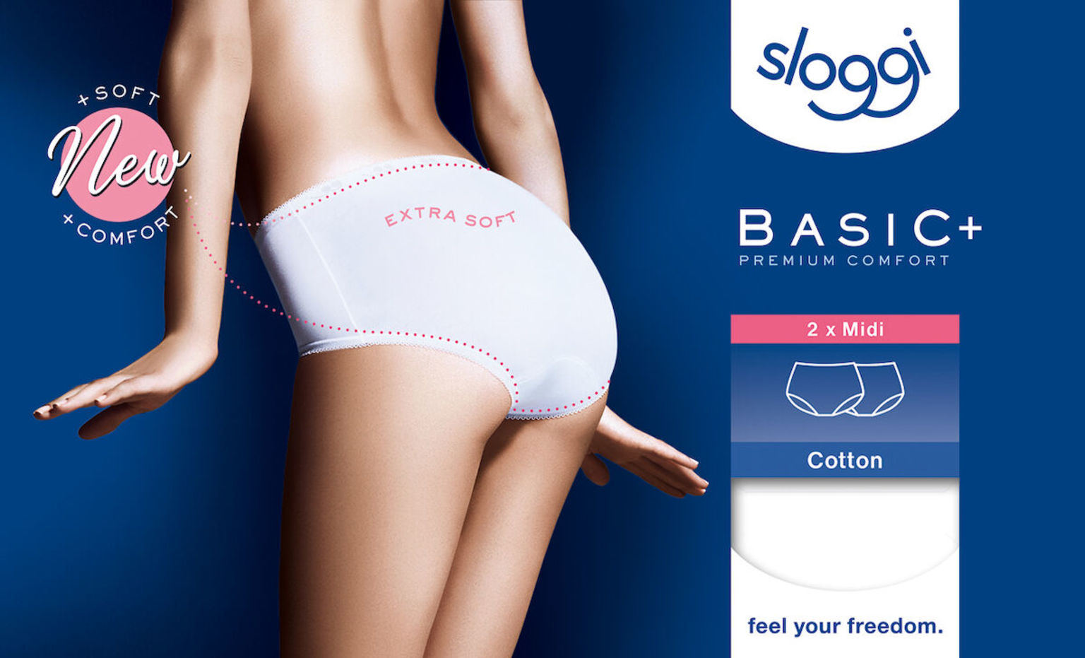 Sloggi Basic Midi Briefs 2 Pack Needundies