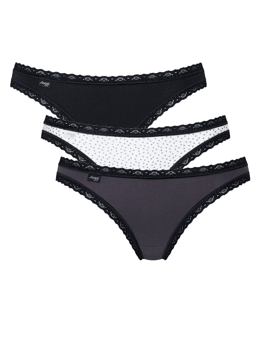 Sloggi 24/7 Weekend Tanga 3 Pack, Cotton Multipack Knickers