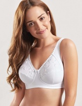  Triumph Elegant Cotton N Non Wired Full Cup Bra White (0003)  38D CS : Clothing, Shoes & Jewelry